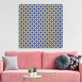 Psychedelic Four Winds Spiral tiled Canvas Print (Insitu (Woonkamer))