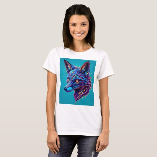 Psychedelic Fox Head T-shirt (Voorkant volledig)
