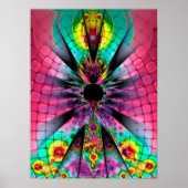 Psychedelic fractal art poster (Voorkant)