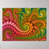 Psychedelic Fractal Art Poster (Voorkant)