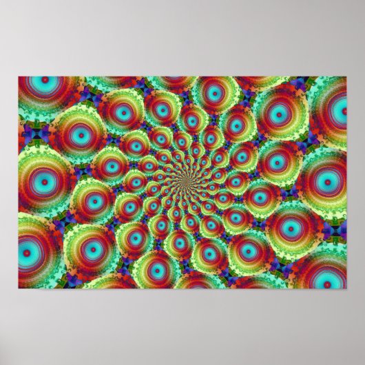 Psychedelic Fractal Art Poster (Voorkant)