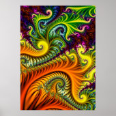 Psychedelic Fractal Art Poster (Voorkant)