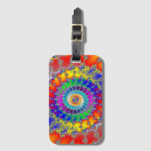 Psychedelic Fractal Bagagelabel (Voorkant (verticaal))