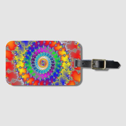 Psychedelic Fractal Bagagelabel (Voorkant (horizontaal))