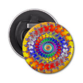 Psychedelic Fractal Button Flesopener (Voorkant)