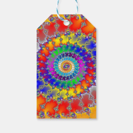 Psychedelic Fractal Cadeaulabel (Achterkant)