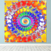 Psychedelic Fractal Canvas Afdruk (Insitu (Houten vloer))