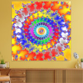 Psychedelic Fractal Canvas Afdruk (Insitu (Woonkamer))