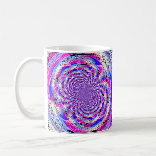 Psychedelic Fractal Design Koffiemok (Links)