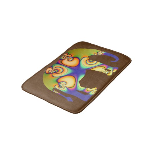 Psychedelic Fractal Elephant Badmat (Gekanteld)