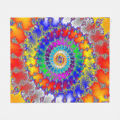 Psychedelic Fractal Fleece Deken (Voorkant (Horizontaal))