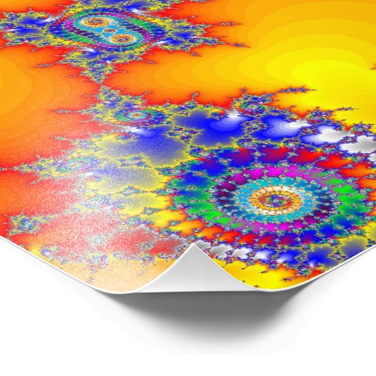 Psychedelic Fractal Foto Afdruk (Hoek)