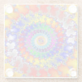 Psychedelic Fractal Glazen Onderzetter (Achterkant)