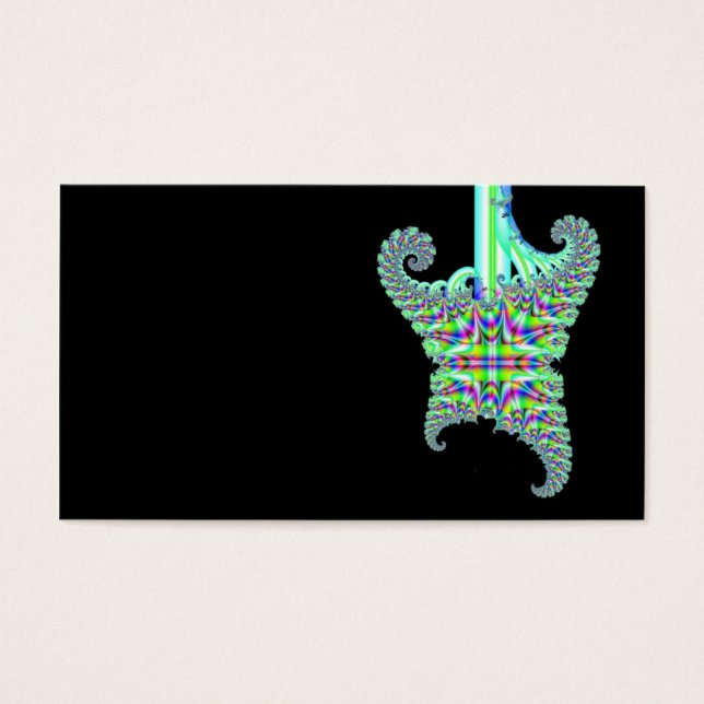 Psychedelic fractal guitar visitekaartje (Voorkant)