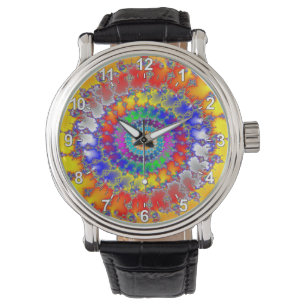 Psychedelic Fractal Horloge