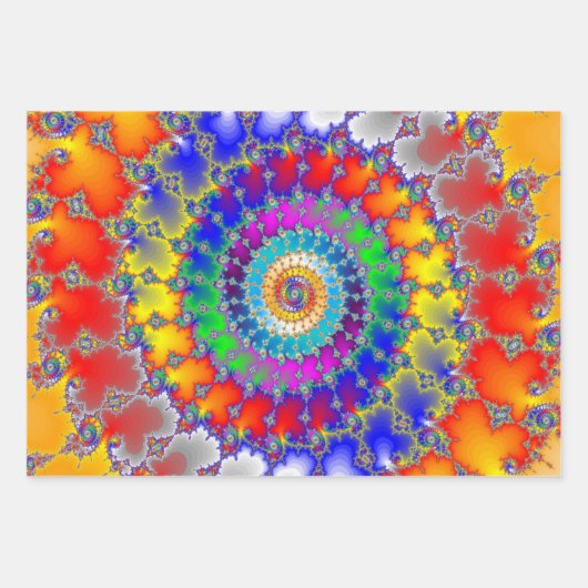 Psychedelic Fractal Inpakpapier Vel (Voorkant 3)