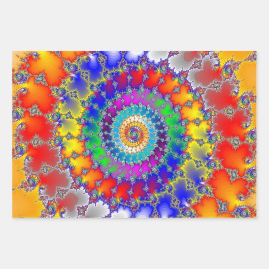 Psychedelic Fractal Inpakpapier Vel (Voorkant 2)