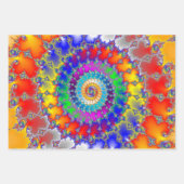 Psychedelic Fractal Inpakpapier Vel (Voorkant)