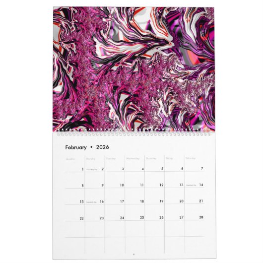 Psychedelic Fractal Kalender (Feb 2026)