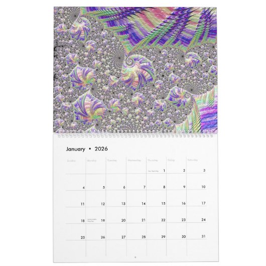 Psychedelic Fractal Kalender (Jan 2026)
