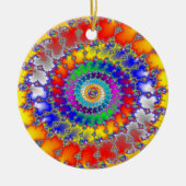 Psychedelic Fractal Keramisch Ornament (Voorkant)
