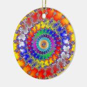 Psychedelic Fractal Keramisch Ornament (Links)