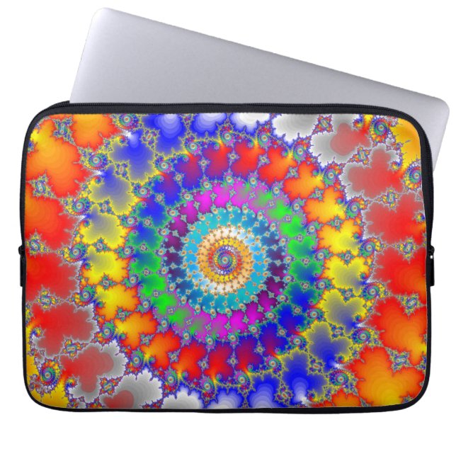 Psychedelic Fractal Laptop Sleeve (Voorkant)