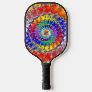 Psychedelic Fractal Pickleball Paddle