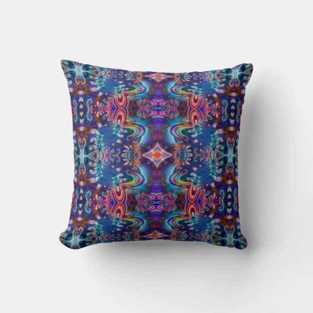Psychedelic Fractal Pillow Design R5K4A Kussen (Voorkant)