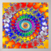 Psychedelic Fractal Poster (Voorkant)