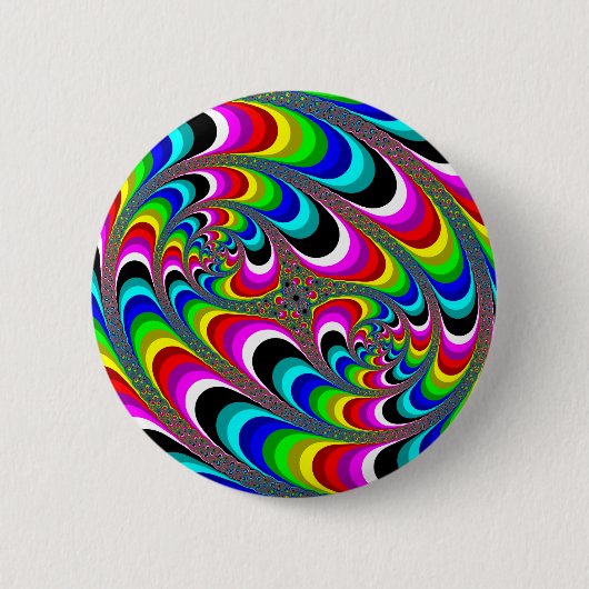 Psychedelic - Fractal Ronde Button 5,7 Cm (Voorkant)