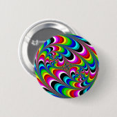 Psychedelic - Fractal Ronde Button 5,7 Cm (Voorkant /achterkant)