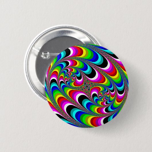 Psychedelic - Fractal Ronde Button 5,7 Cm (Voorkant /achterkant)
