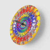 Psychedelic Fractal Ronde Klok (Hoek)