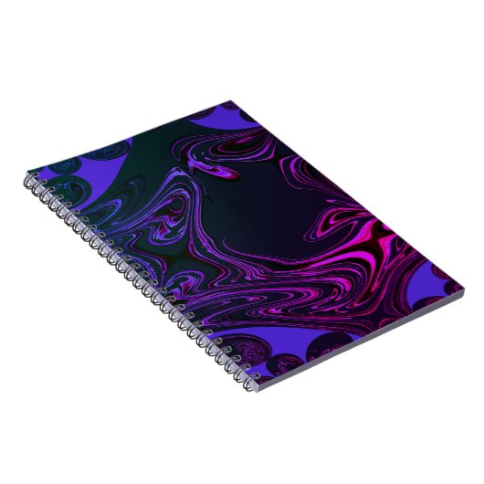 Psychedelic Fractal Spiral Notebook Notitieboek (Rechterzijde)