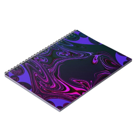 Psychedelic Fractal Spiral Notebook Notitieboek (Linkerzijde)
