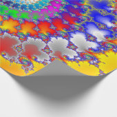 Psychedelic Fractal Spirals Cadeaupapier (Hoek)