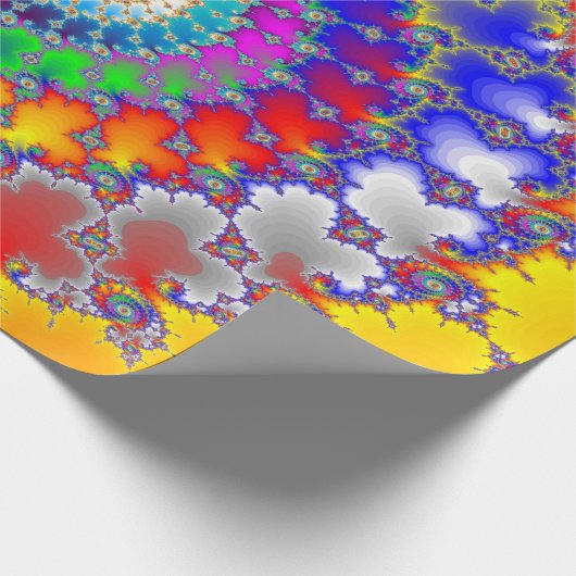 Psychedelic Fractal Spirals Cadeaupapier (Hoek)