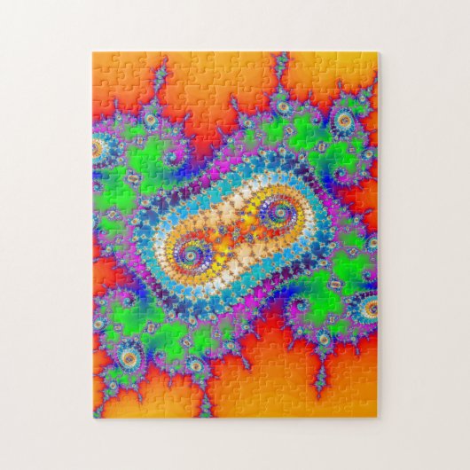 Psychedelic Fractal Spirals Legpuzzel (Verticaal)