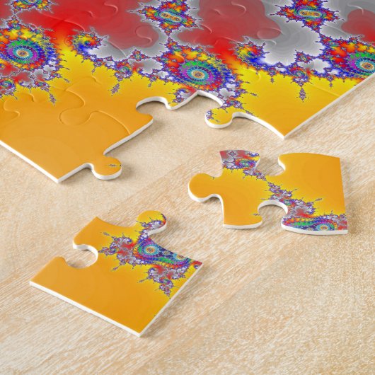 Psychedelic Fractal Spirals Legpuzzel (Zijkant)