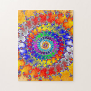 Psychedelic Fractal Spirals Legpuzzel