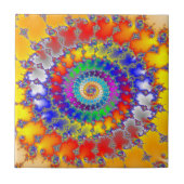 Psychedelic Fractal Spirals Tegeltje (Voorkant)