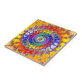 Psychedelic Fractal Spirals Tegeltje (Zijkant)