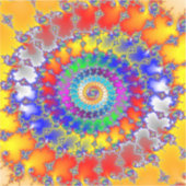 Psychedelic Fractal Sticker (Voorkant)