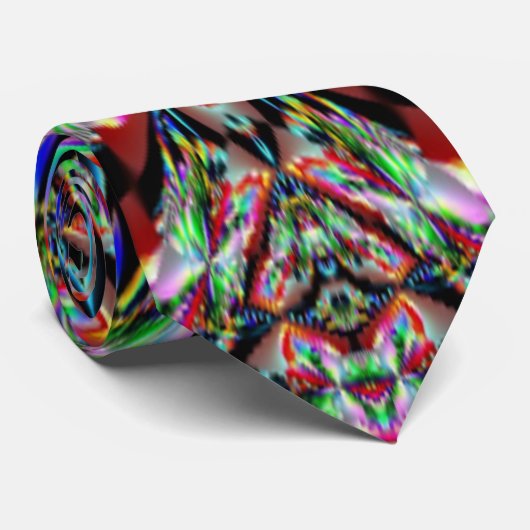 Psychedelic Fractal Stropdas (Opgerold)