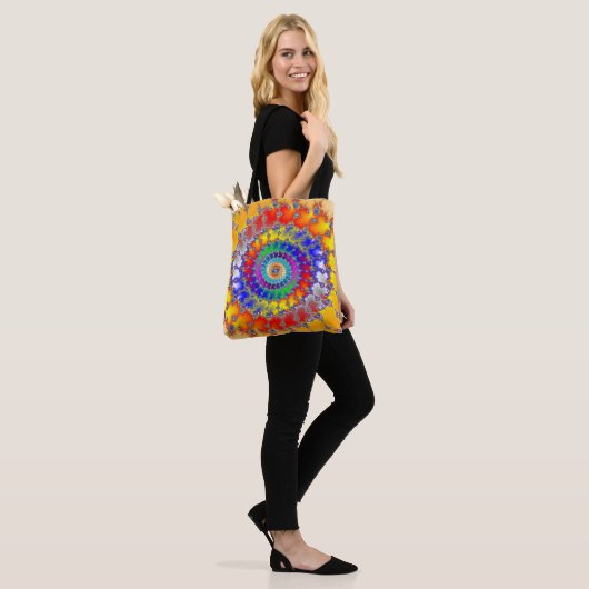 Psychedelic Fractal Tote Bag (Op model)