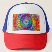 Psychedelic Fractal Trucker Pet (Voorkant)