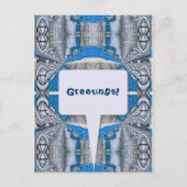 Psychedelic Fun Fractal Pattern & Text Briefkaart (Voorkant)