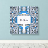 Psychedelic Fun Fractal Pattern & Text Canvas Afdruk (Insitu (Houten vloer))