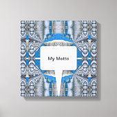 Psychedelic Fun Fractal Pattern & Text Canvas Afdruk (Voorkant)